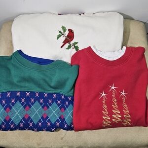 Lot of 3 Vintage 90's Women's Crewneck Sweaters!